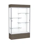 Reliant 48"W X 80"H 16"D Lighted Floor Case, White Back, Satin Finish, ... New. Price: $3841.03.